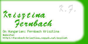 krisztina fernbach business card